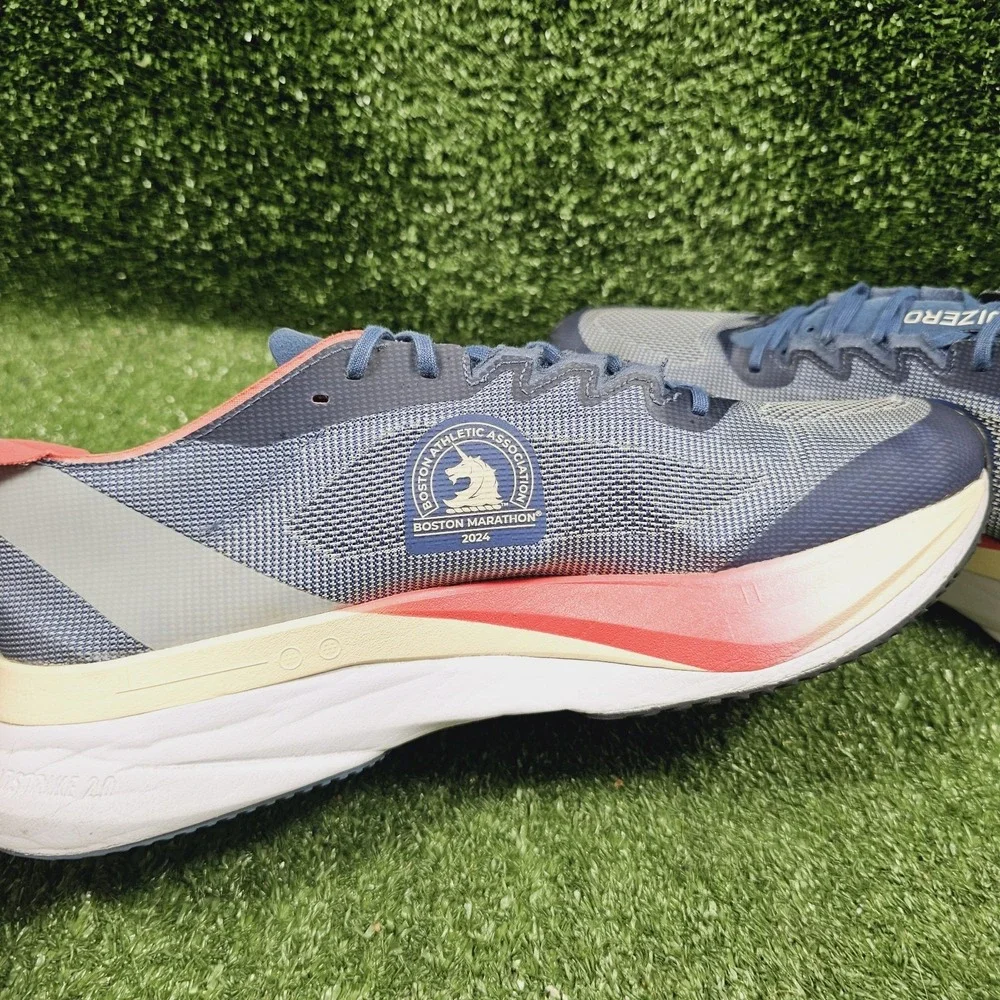 adidas Adizero Boston 12 Blue White Red Athletic Running Sneakers Mens 12 - Picture 8 of 14
